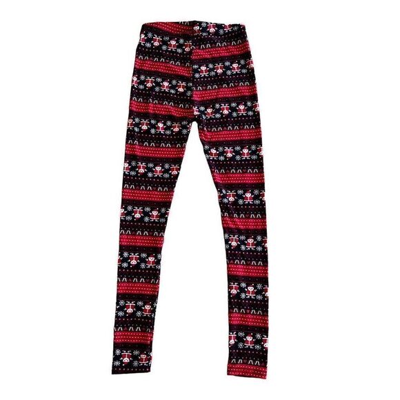 3/$15 Santa/Christmas Holiday Winter Print Patterned Leggings Lounge Pants S - Picture 2 of 4